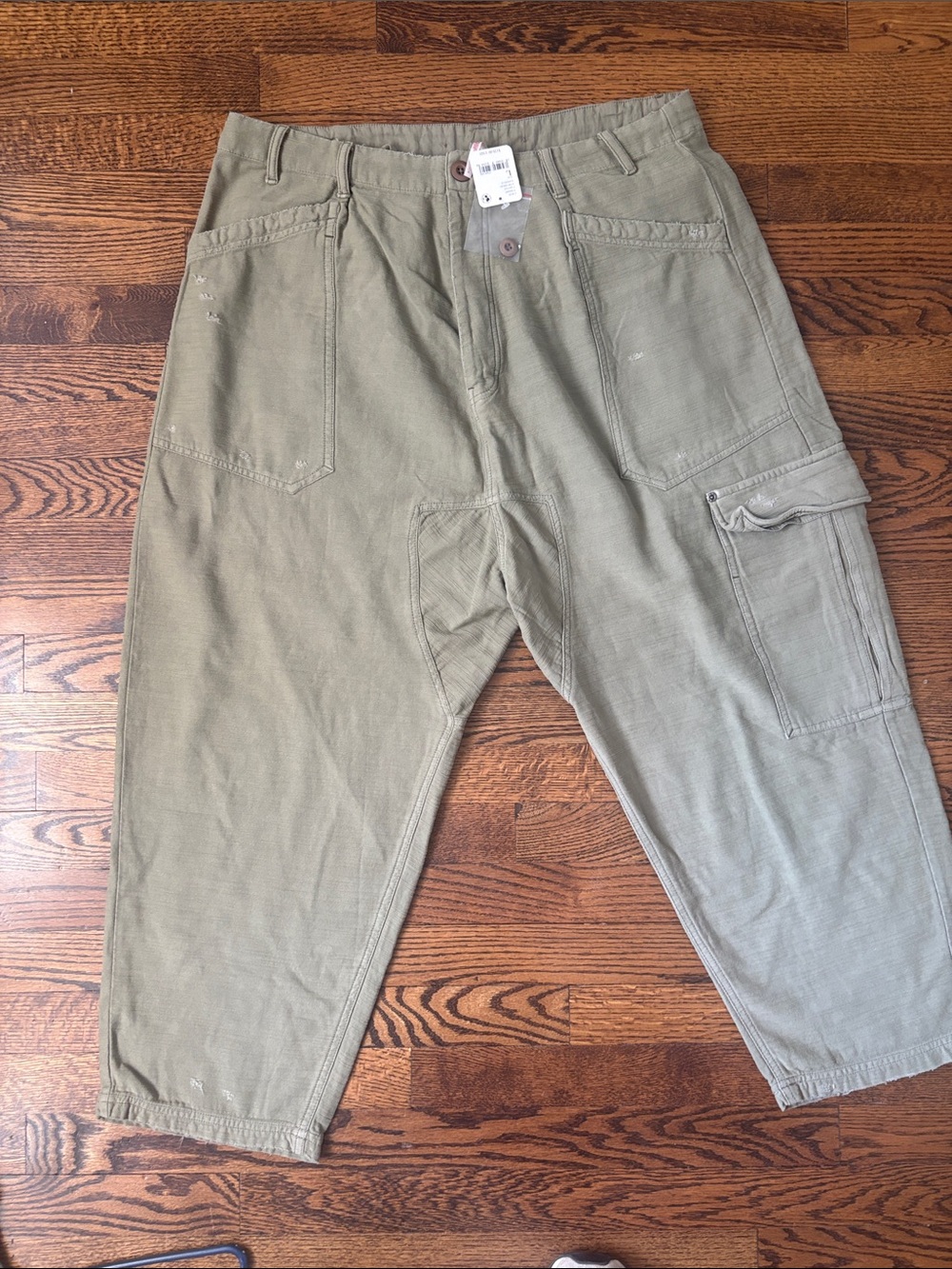 Free People Olive Green Cargo Pants